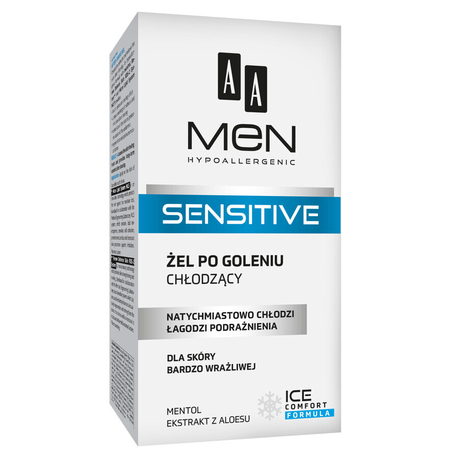 AA Men Sensitive, kühlendes After-Shave-Gel für sehr empfindliche Haut, 100 ml