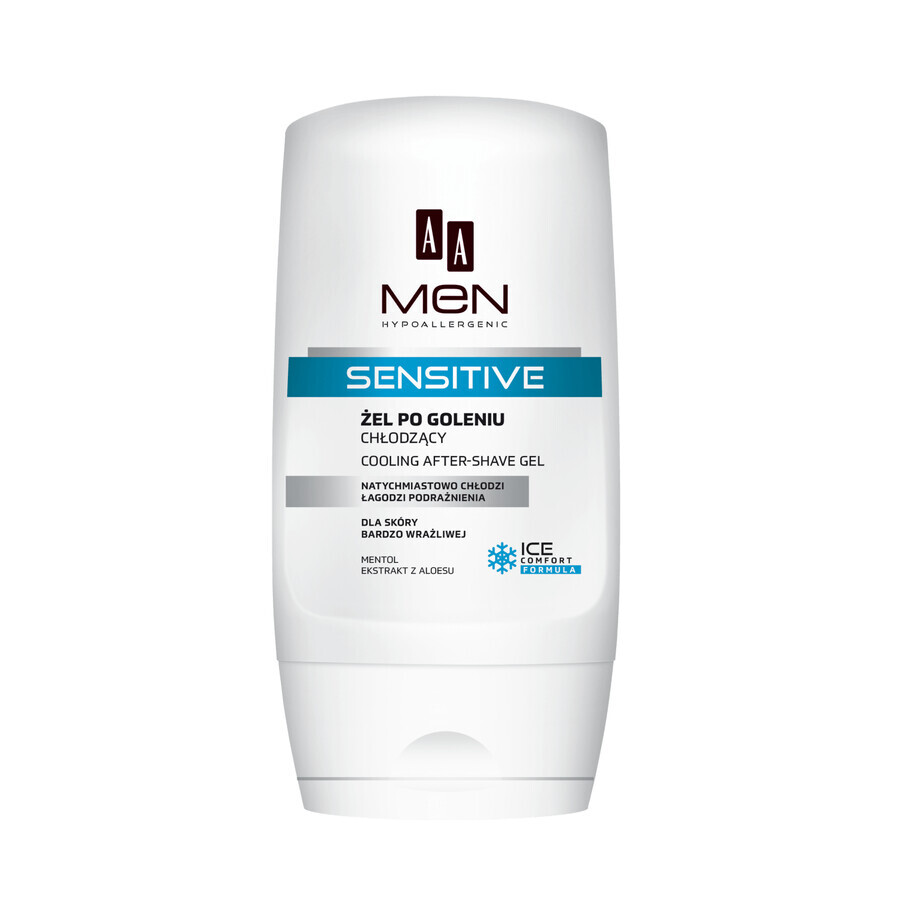 AA Men Sensitive, kühlendes After-Shave-Gel für sehr empfindliche Haut, 100 ml