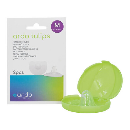 Ardo Tulips, silicone breast pads, size M, 2 pieces