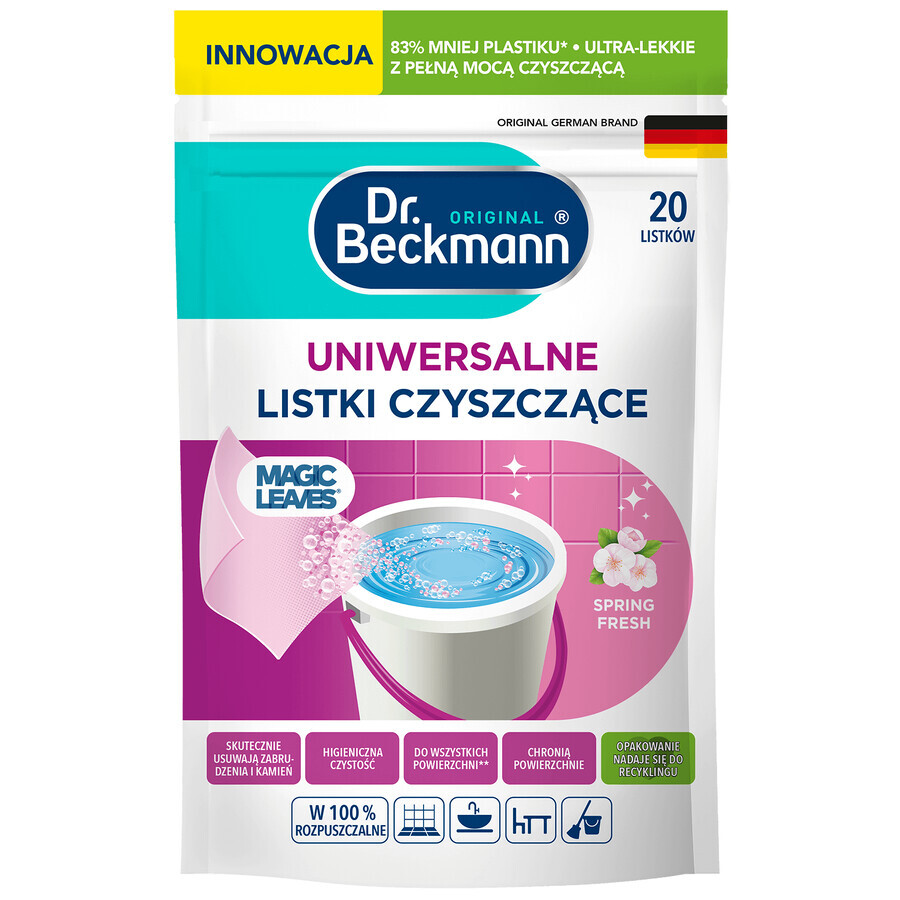 Dr. Beckmann, cleaning pads, multifunctional, Spring Fresh, 20 pieces