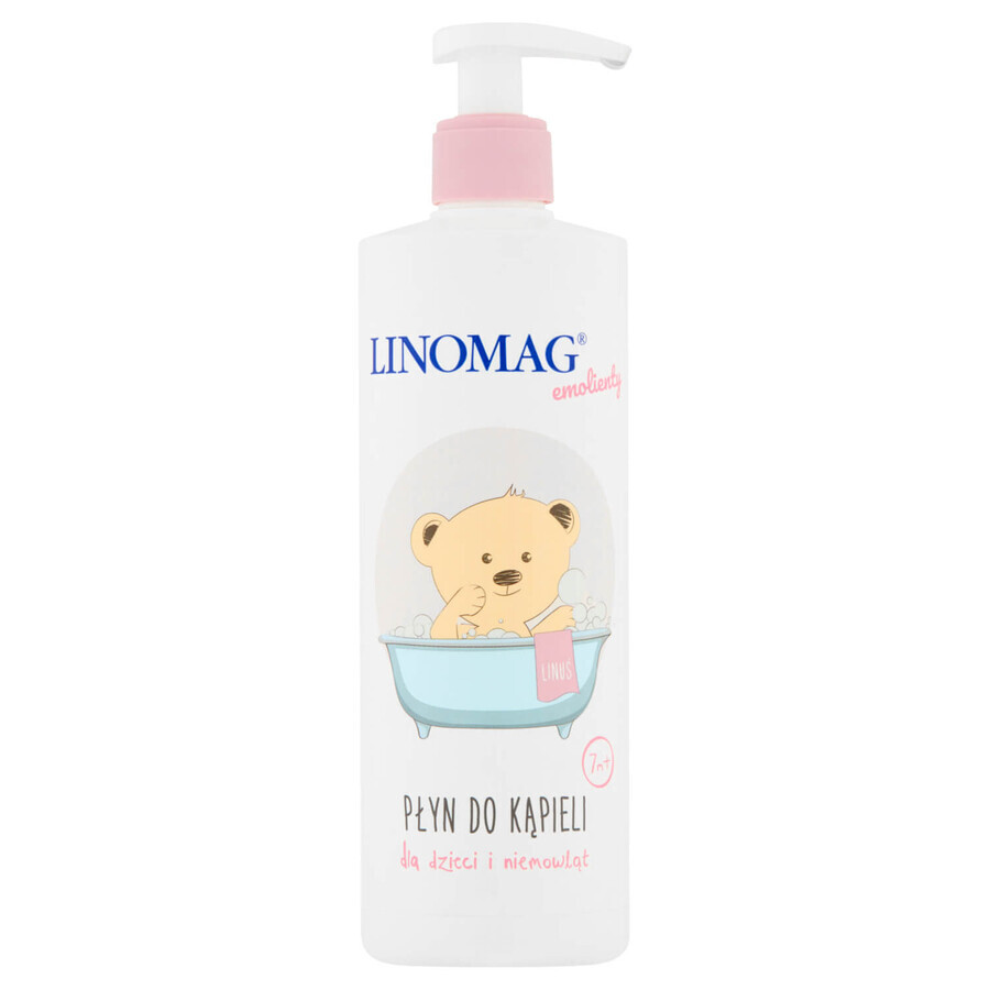 Linomag Emolients, badlotion voor baby's en kinderen vanaf 7 maanden, 400 ml + beschermingscrème, 15 ml gratis