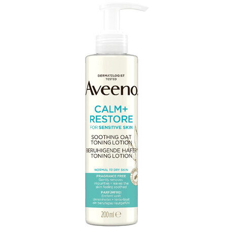 Aveeno Calm+ Restore, nourishing shower gel with oat flakes, 200 ml