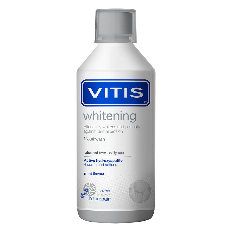 Kit Vitis Whitening, apă de gură, 500 ml + pastă de dinți, 100 ml