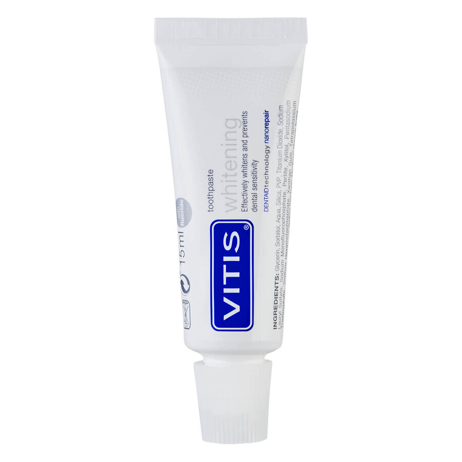 Kit Vitis Whitening, apă de gură, 500 ml + pastă de dinți, 100 ml