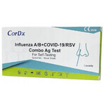 CorDx Influenza A/B + COVID-19/RSV Combo Ag, antigen test for 4 viruses, 1 pc