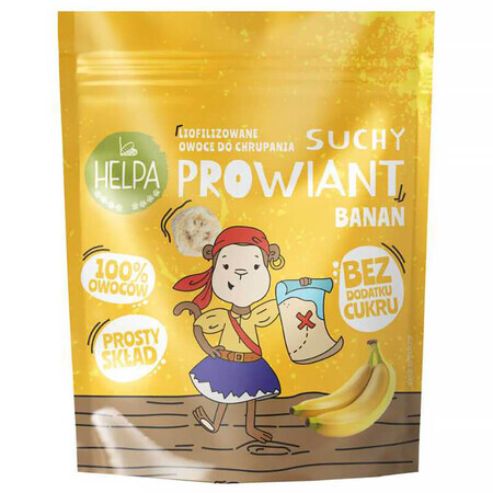 Helpa Dry Powder, frutta liofilizzata da sgranocchiare, banana, 9 g