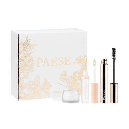 Paese Perfect Set, Hydrobase Unterlage für Make-up, 30 ml + Liloosh Mascara, 10,5 ml + Cotton Delight Lipgloss, 7,5 ml