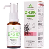 HempKing Natürliche Vitamine D3 + K2 MK7 in Hanföl, Tropfen, 30 ml
