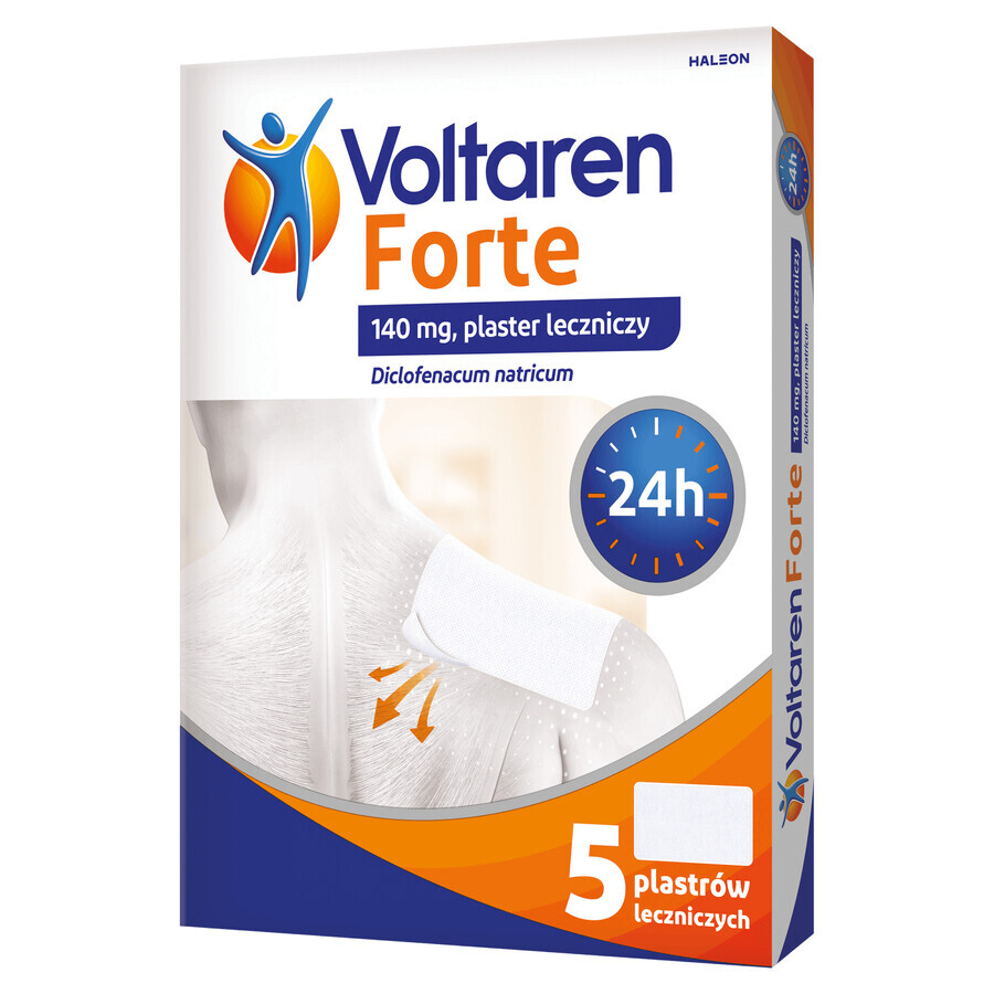 Voltaren Forte 140 mg, medikamentöses Pflaster, 5 Einheiten