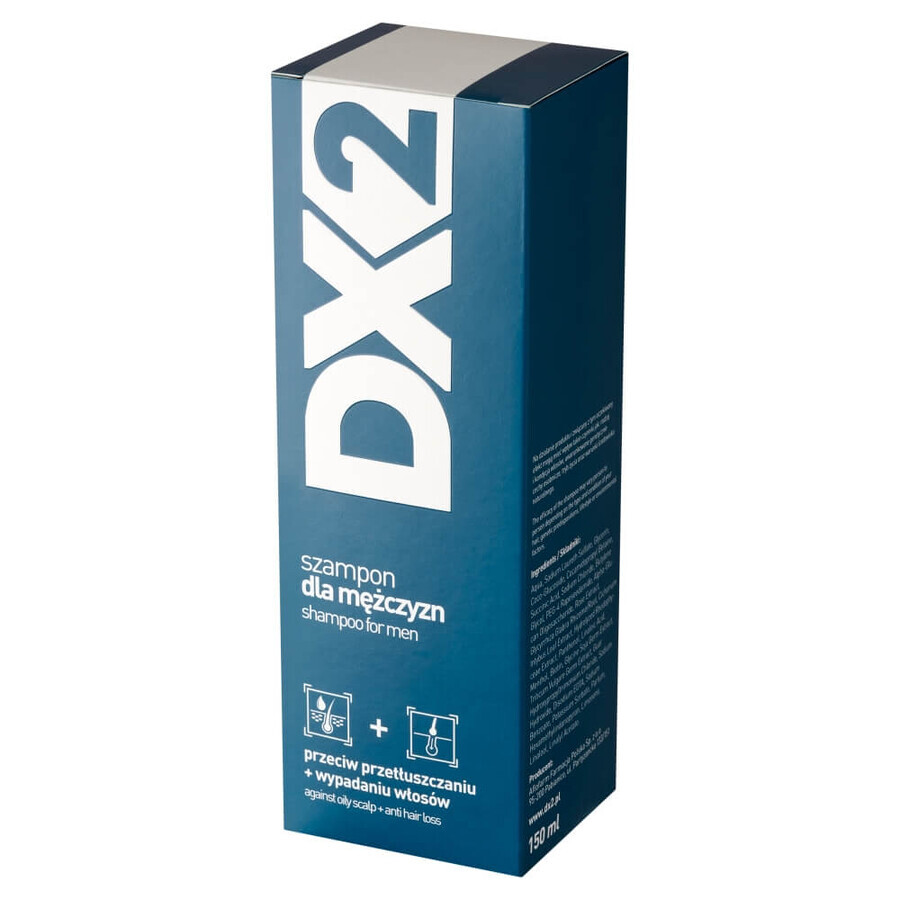 DX2, Shampoo für Männer gegen Fett + Haarausfall, 150 ml