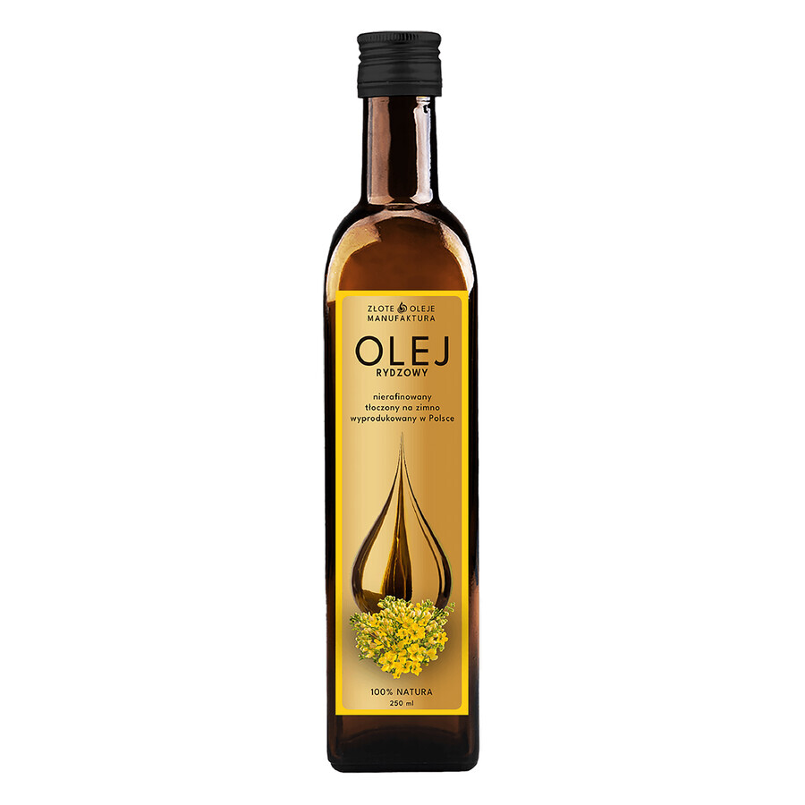 Goldfarmex Golden Oils Aceite de linaza, prensado en frío, sin refinar, 250 ml FECHA CORTA