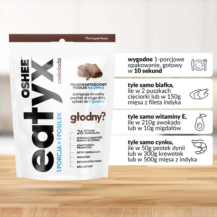 OSHEE Eatyx, Kaltmehlpulver, vegan, Schokolade 90 g