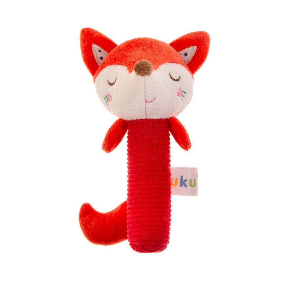 AKUKU, plush rattle, fox, A0643, from birth, 1 pc