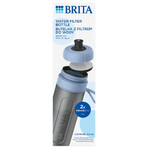 Brita Active, Flasche mit 0,6-Liter-Filter, blau + MicroDisc-Filter, 2 Stück