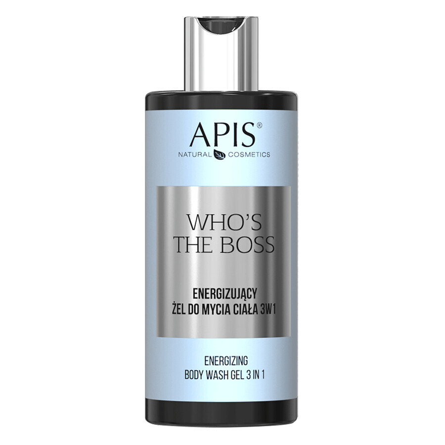 Apis Who's The Boss Set, belebendes 3-in-1 Körper-Duschgel 300 ml + belebende Körper- und Handcreme 300 ml