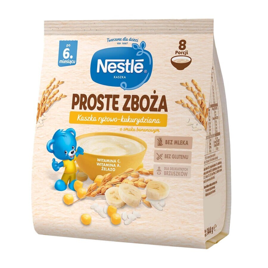 Nestle Proste Zboża Reisbrei mit Mais, Banane, ohne Milch, nach 6 Monaten, 144 g