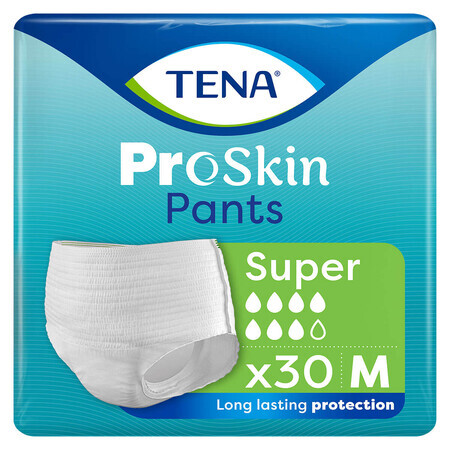 Tena Pants ProSkin, calzoncillos absorbentes, talla M, 80-110 cm, Super, 30 unidades