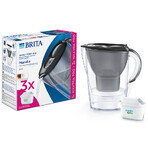 Brita Marella, Kanne mit Filter 2,4 Liter, Graphit + Maxtra Pro Pure Performance Filter, 3 Stück