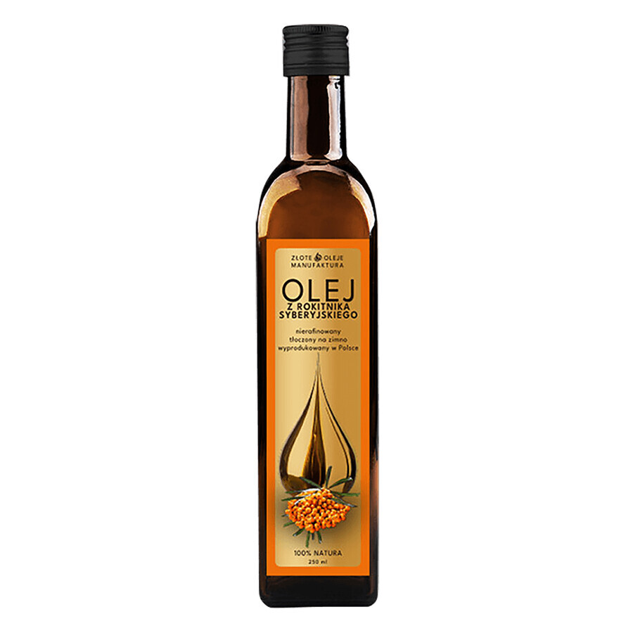 Goldfarmex Golden Oils Sibirisches Sanddornöl, kaltgepresst, nicht raffiniert, 250 ml