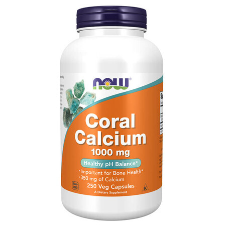 Now Foods Coral Calcium 1000 mg, calcio, 250 cápsulas vegetales