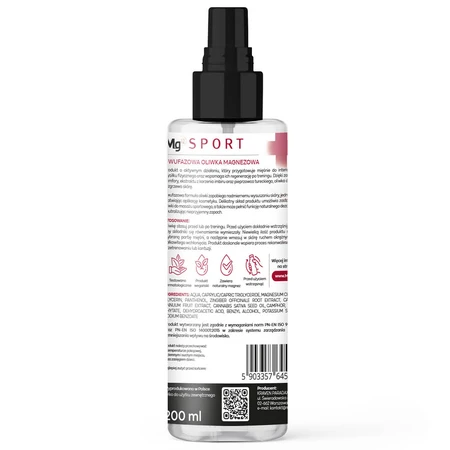 Mg12 Sport, aceite de magnesio bifásico, 200 ml