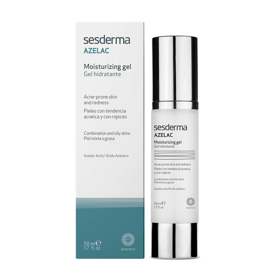 Sesderma Set, Azelac, feuchtigkeitsspendendes Gel mit Azelainsäure, 50 ml + Repaskin Fluido Invisible, milder Sonnenschutz für das Gesicht, SPF 50, 50 ml für 1 Penny