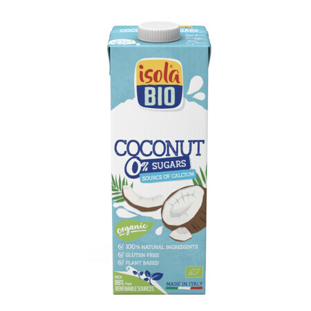 Bio-Kokosnussgetränk 0% Zucker, 1L, Isola Bio