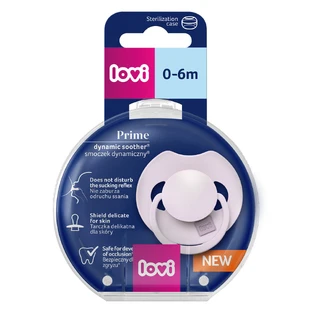 Lovi Prime, fopspeen, fopspeen, silicone, dynamisch, Lila, 34/420, 0-6 maanden, 1 stuk