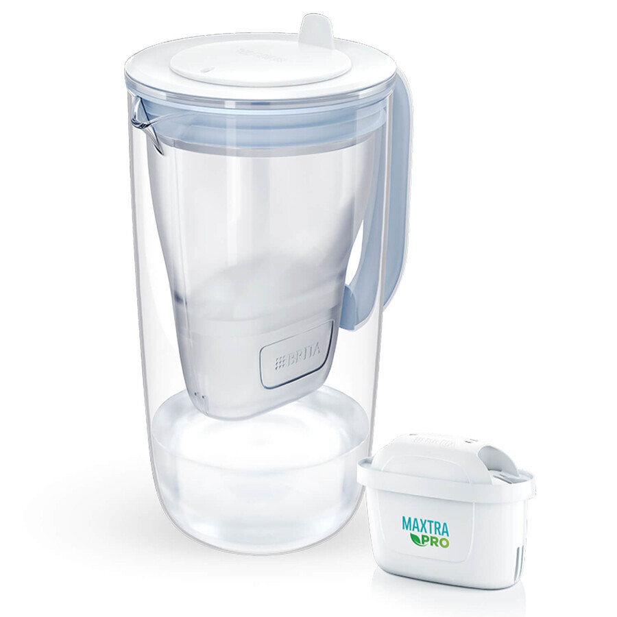 Brita Glas, 2,5 Liter Glasfilterkrug + Maxtra Pro Pure Performance Pure Performance Filter, 1 Stück