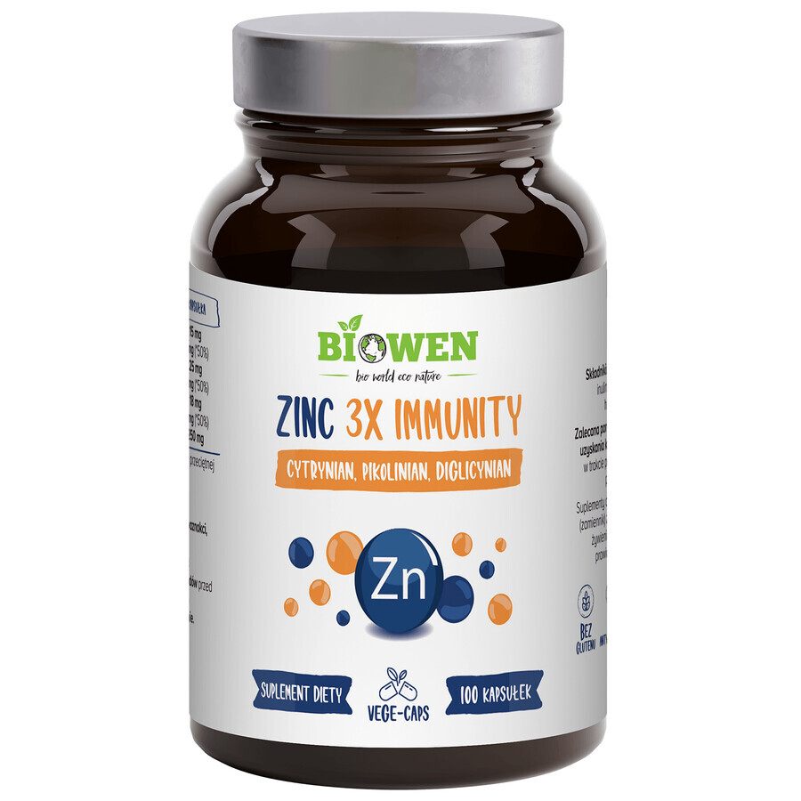 Biowen Zinc 3x Immunity, 100 capsules