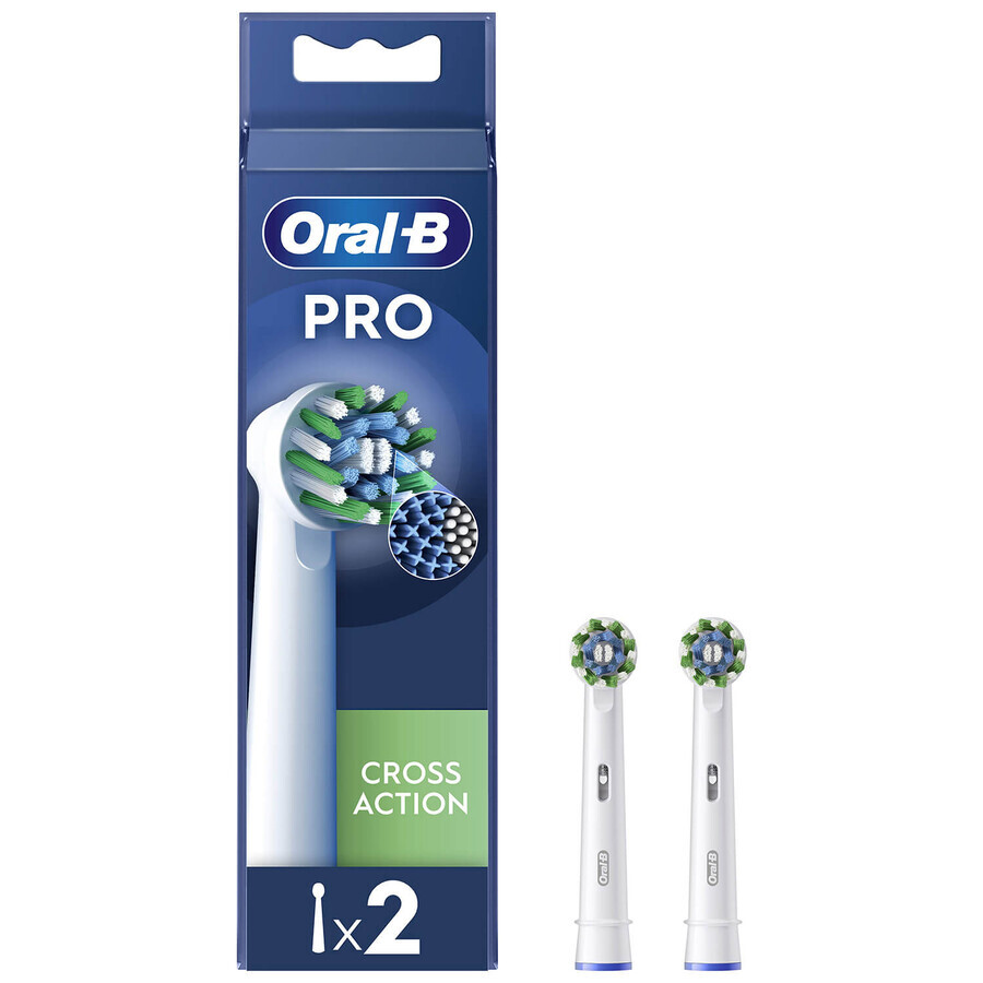 Oral-B Pro Cross Action, Ersatzaufsätze für Clean Maximiser elektrische Zahnbürste, 2 Stück