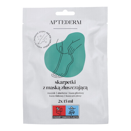 Aptederm, Socken mit Peeling-Maske, 2 Stück