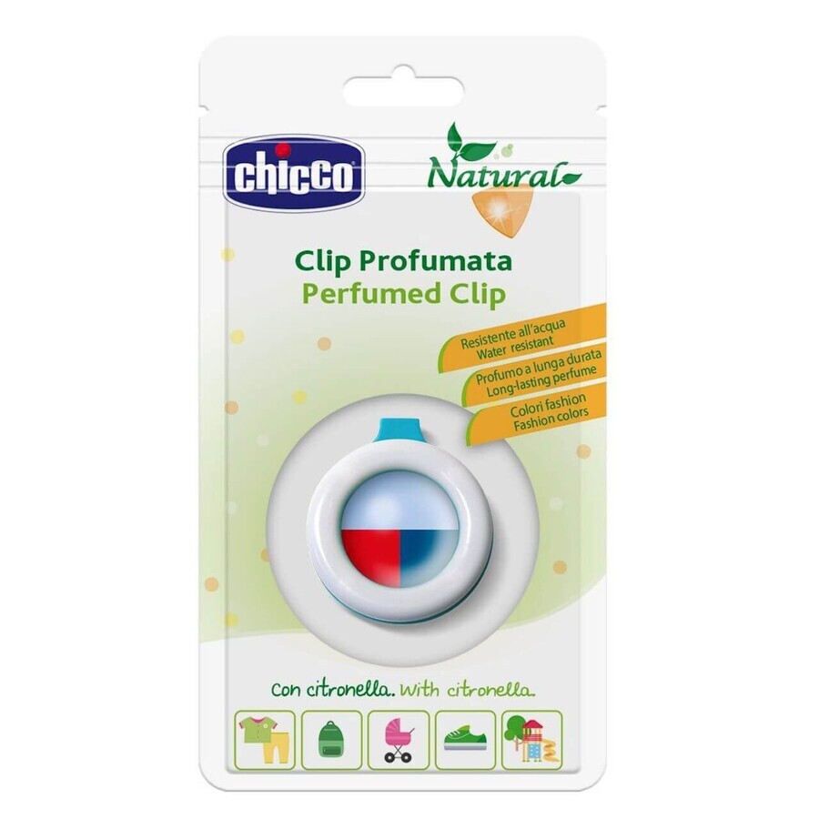 Chicco Natural, Parfüm-Clip, blau, 1 Stück SHORT DATE SHORT