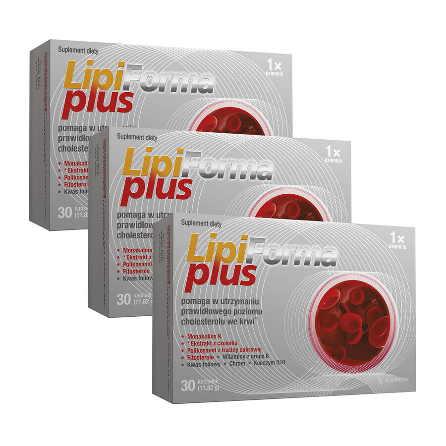 Lipiforma Plus Cholesterin-Set, 3 x 30 Kapseln