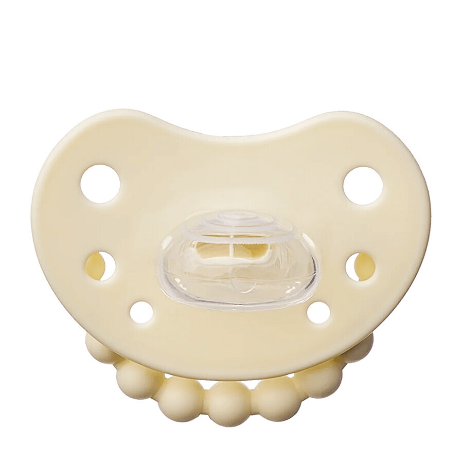 Luu Kids, ciuccio, posizionamento, silicone, Creamy Lemon, 0-3 mesi, 1 pz.