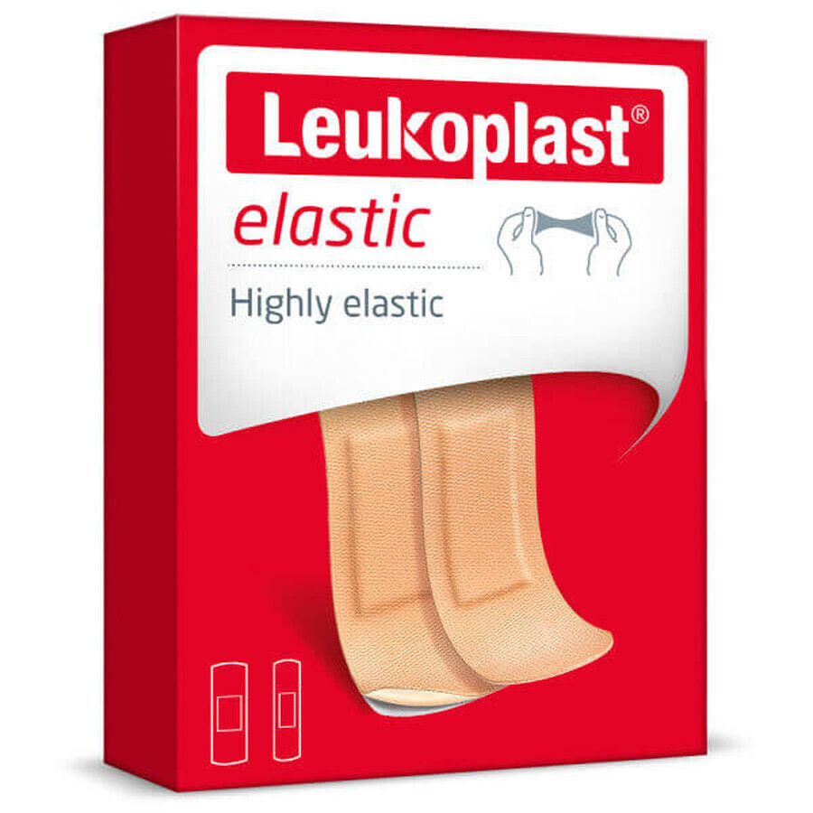 Set Leukoplast Elastic, Pflaster mit Wundauflage, 2 Größen, 2 x 20 Stück