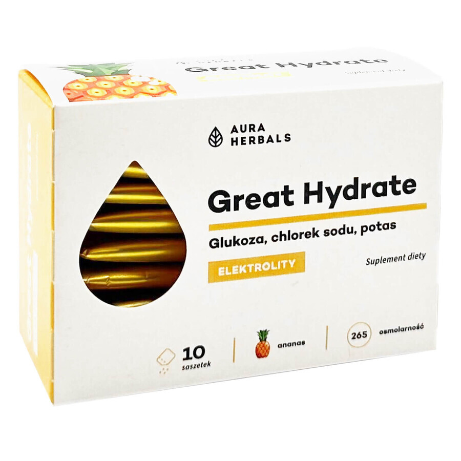 Aura Herbals Great Hydrate, Ananas, 10 Portionsbeutel