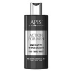 Apis Action For Men Set, 3-in-1 feuchtigkeitsspendendes Körperreinigungsgel 300 ml + nährende Körper- und Handcreme 300 ml