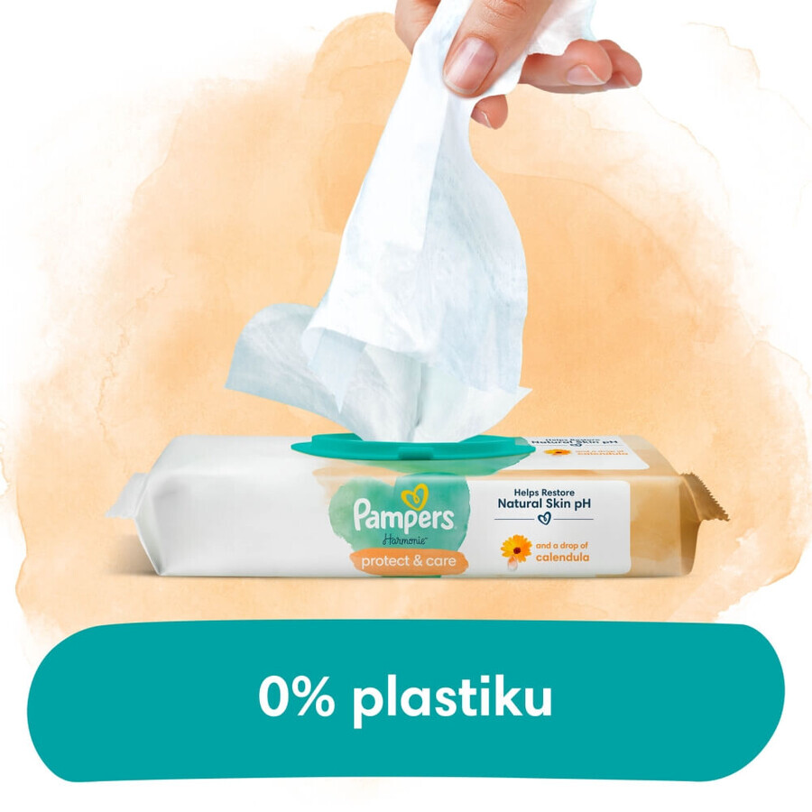 Pampers Harmonie Protect & Care, toallitas húmedas, 3 x 44 unidades