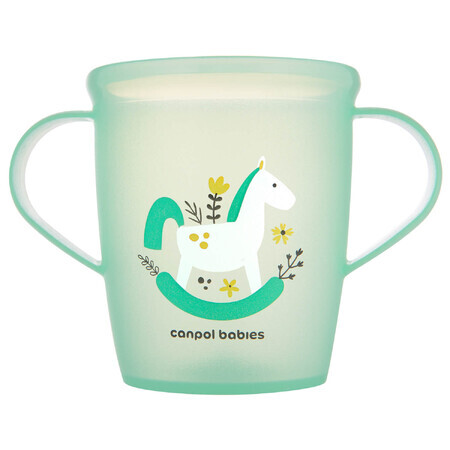 Canpol Babies, gobelet ouvert avec poignées, Jouets, vert, 2/101, à partir de 12 mois, 250 ml