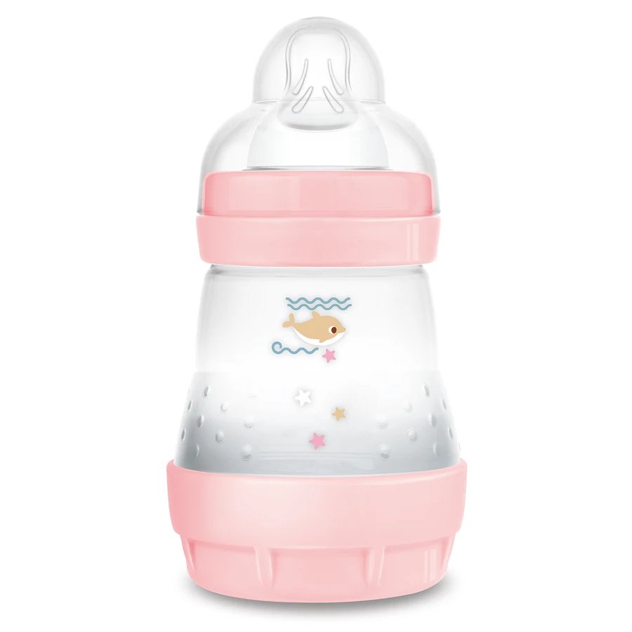 MAM Perfect Start, Anti-Kolik-Flasche mit Silikonsauger, Sealife, Baby Mädchen, ab Geburt, 160 ml