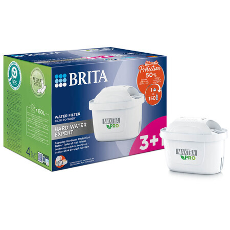 Brita Maxtra Pro Hard Water Expert, Wasserfilter, 4 Stück