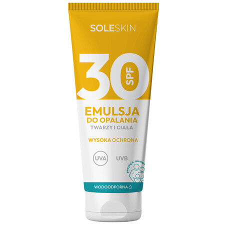 Soleskin Sonnenschutzemulsion für Gesicht und Körper, SPF 30, ab 6 Monaten, 200 ml