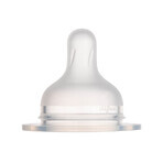 Canpol Babies, silicone teat for S-Shape L bottle, medium, 59/893, from 6 months, 2 pieces