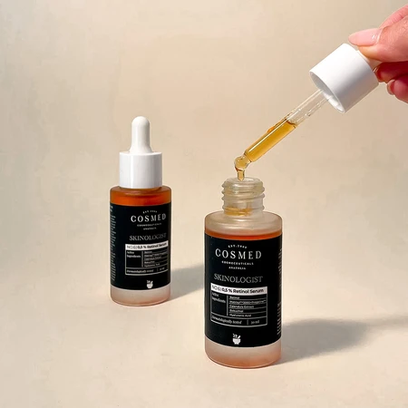 Cosmed Skinologist, serum with retinol 0.5%, bacuchiol, hyaluronic acid and peptides, 30 ml