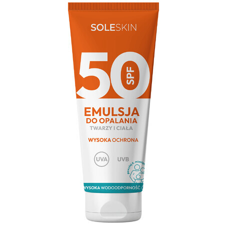 Soleskin Sonnenschutzemulsion für Gesicht und Körper, SPF 50, ab 6 Monaten, 200 ml