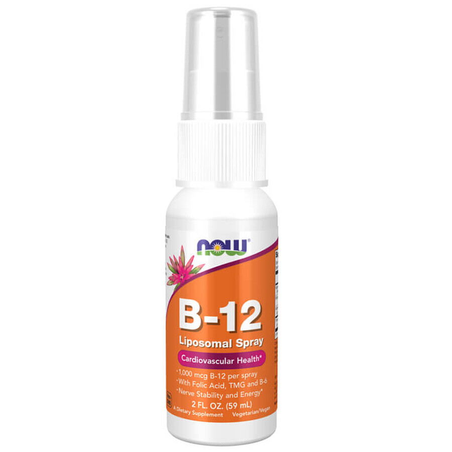 Now Foods B12 Spray lipozomal, 59 ml