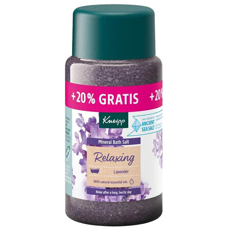 Kneipp Relaxing Lavendel, mineralische Badesalzkristalle, 600 g