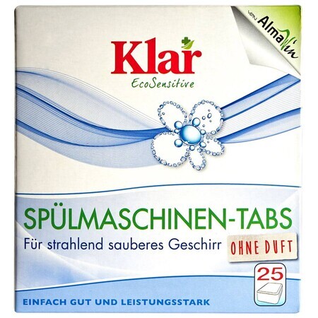 Klar, Eco Spülmaschinentabs, 25 Stück