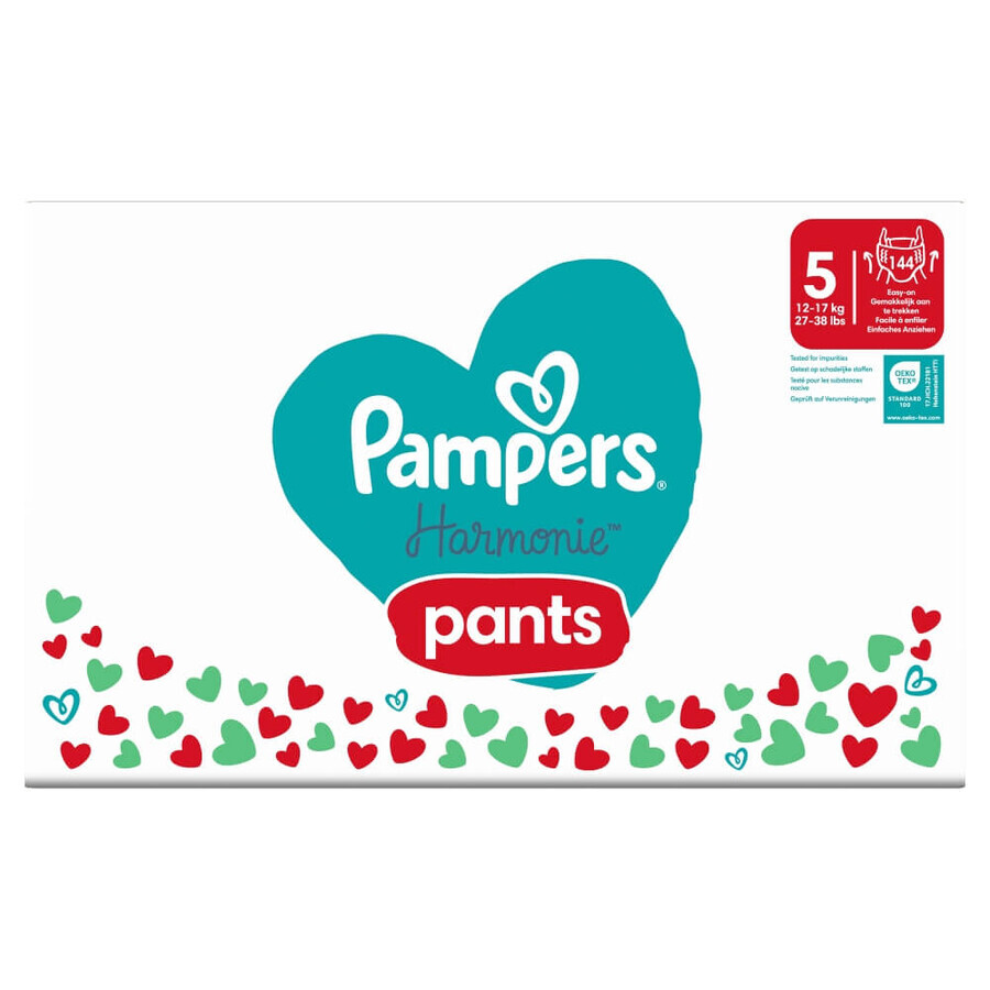 Pampers Harmonie Pants, Windeln, Größe 5, 12-17 kg, 144 Stück